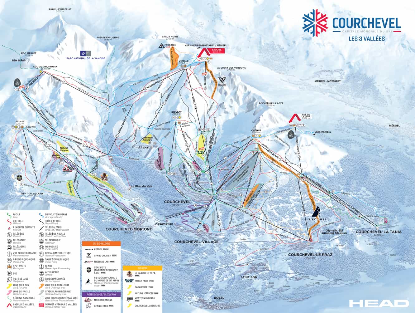 Courchevel Piste Map