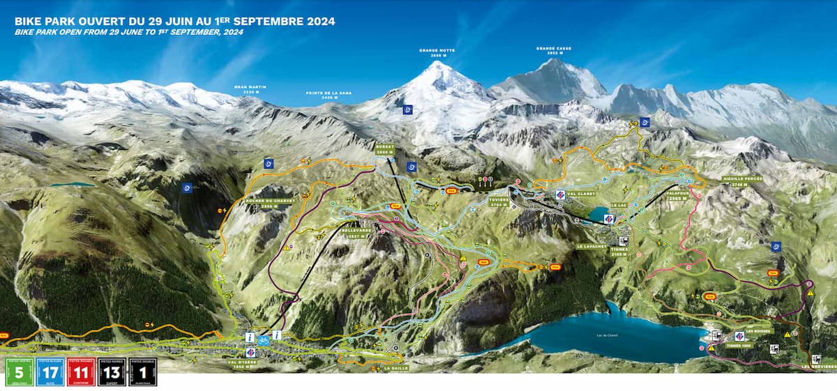 Val d'Isère MTB Trail Map