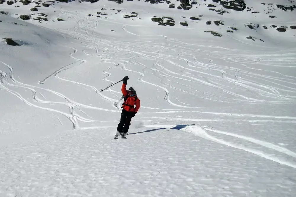 Off-piste ski guiding in the French Alps