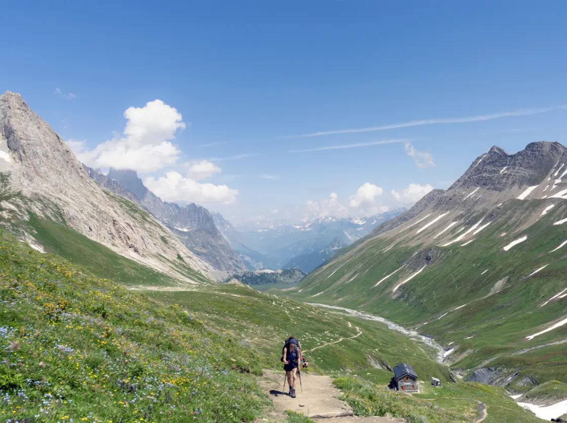 Above the Casermetta refuge at Col de la Seigne on the TMB