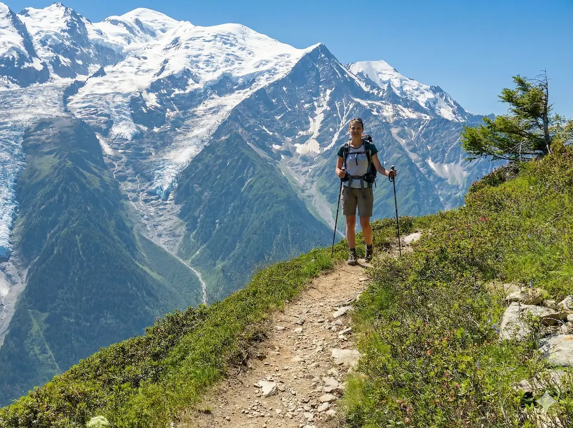 Hiking Le Brévent on the last day of the Tour du Mont Blanc