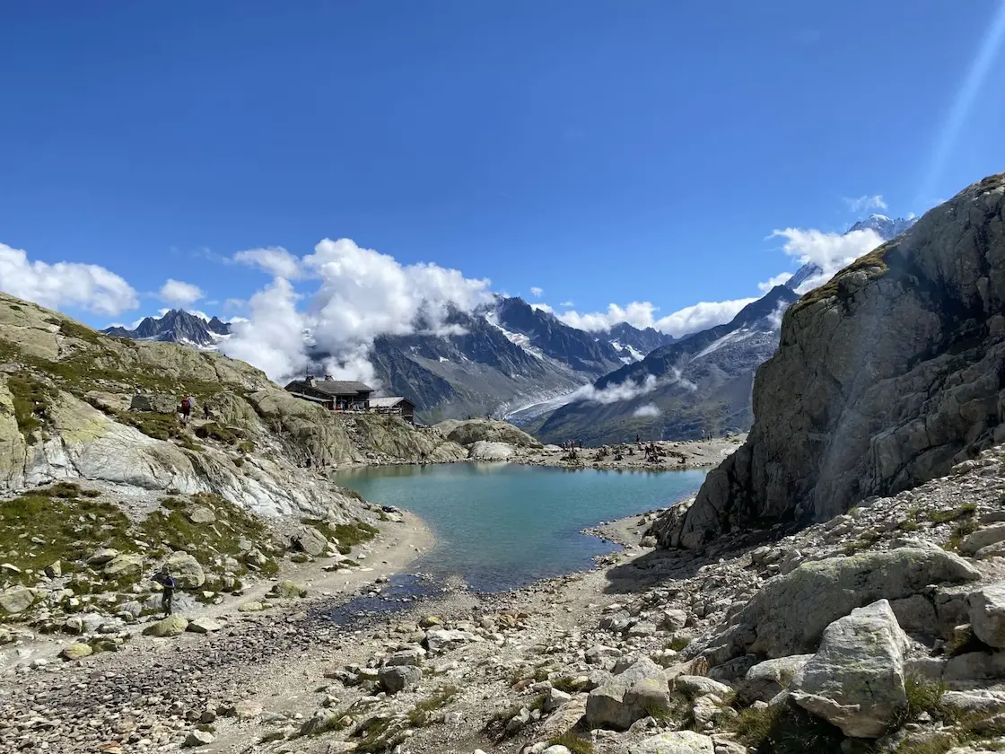 Lac Blanc with Mont Blanc massif in the background