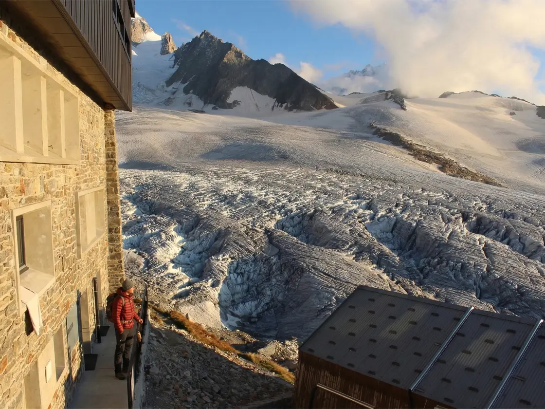 Refuge Albert 1er above the Glacier du Tour, Chamonix