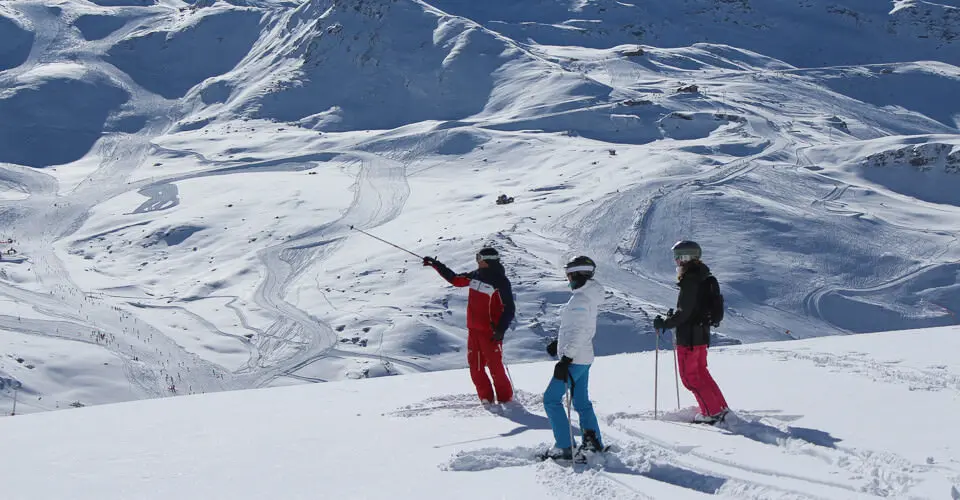 Snowcarbon skiing in the French Alps