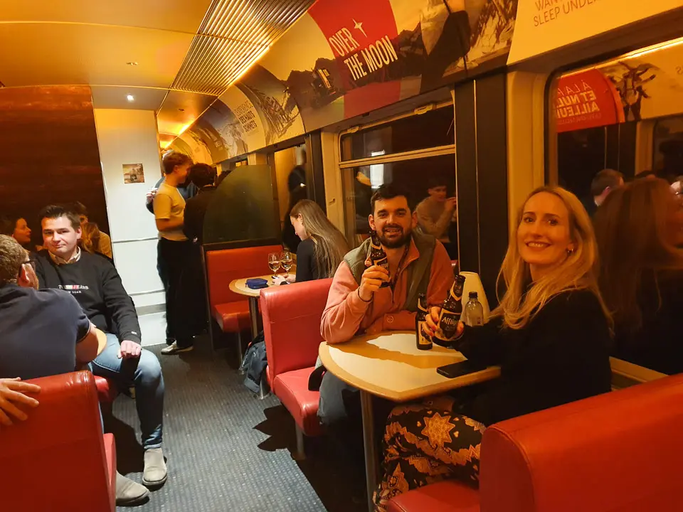 Lucy and Josh from Northampton in the TNE cafe bar