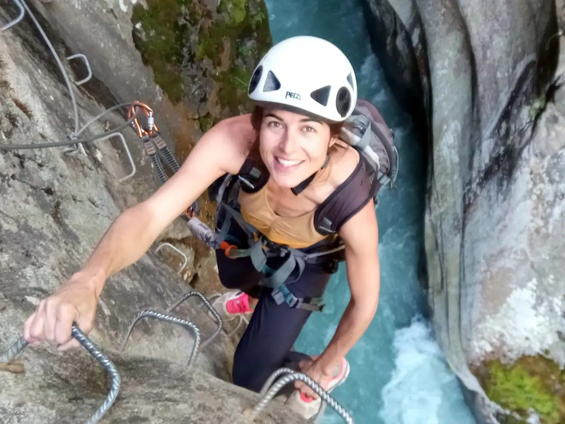 Via Ferrata des Gorges d'Ailefroide near Pelvoux in the Écrins
