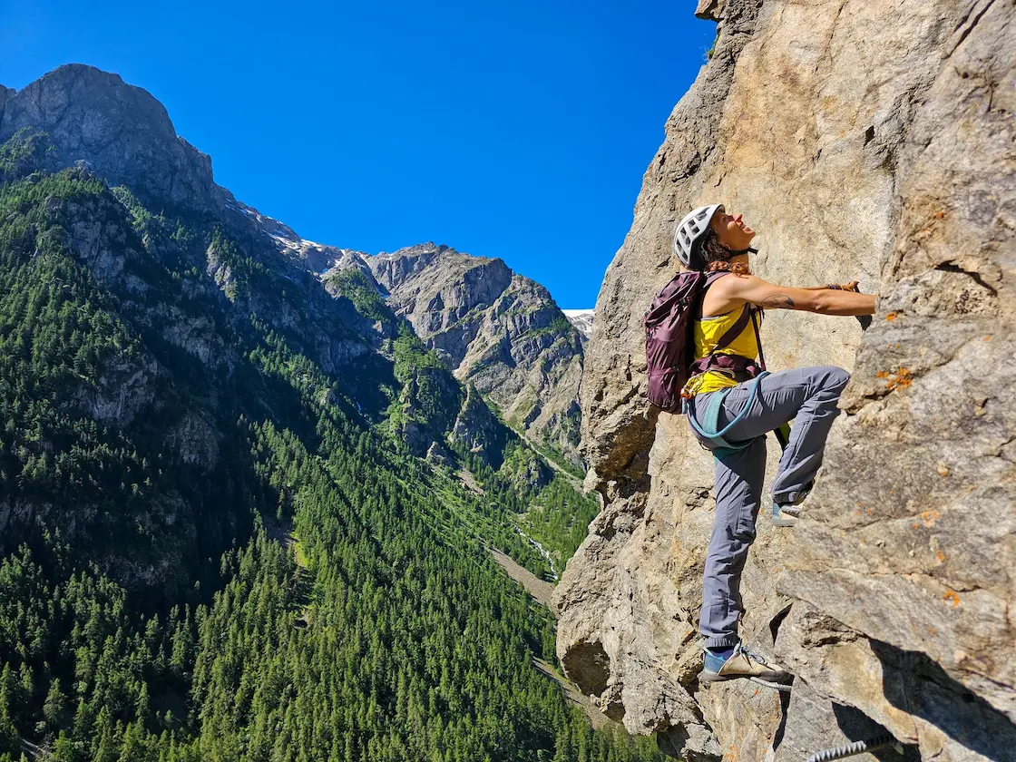 Via Ferrata Les Mines du Grand Clôt near La Grave in the Écrins