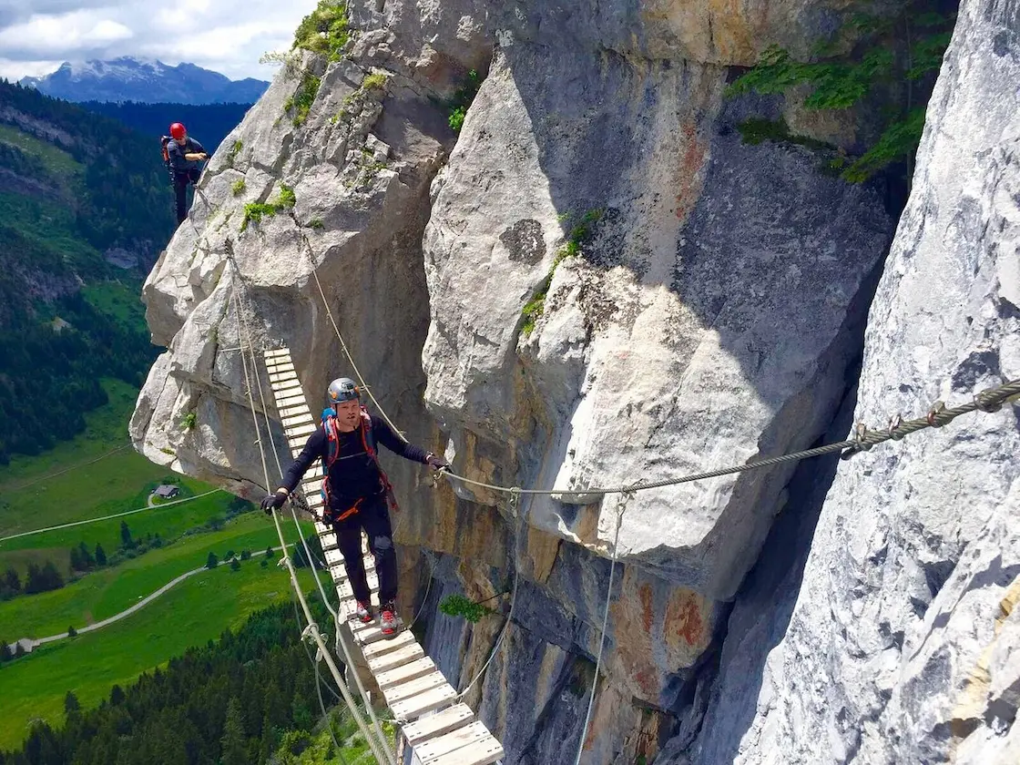 Via ferrata Yves Pollet-Villard, La Clusaz