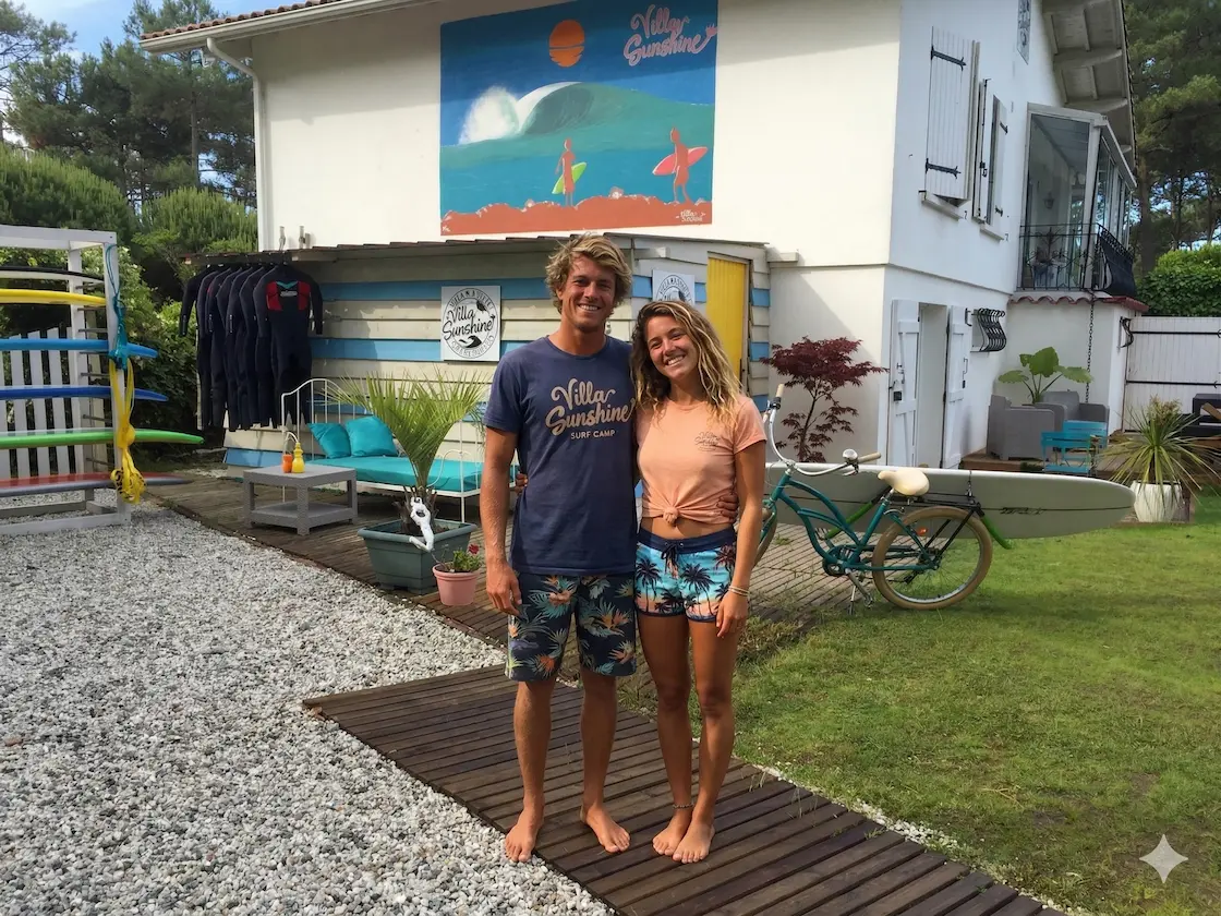 Villa Sunshine surfer accommodation in Biscarrosse