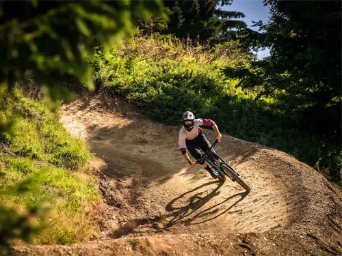 Mountain biking in Les Gets in the French Alps
