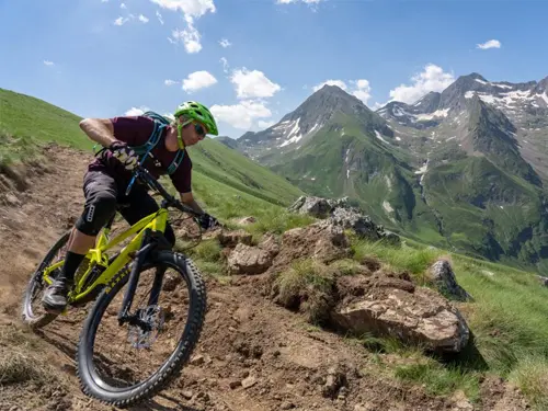 Mountain biking in Loudenvielle in the French Pyrenees
