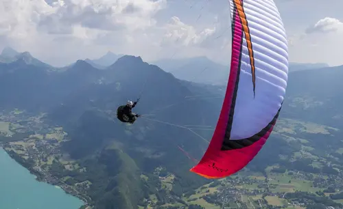 Paragliding in the French Alps