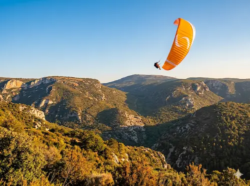 Paragliding in Gréolieres in the south of France Paragliding in Gréolieres in the south of France