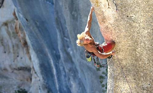 Rock climbing in France