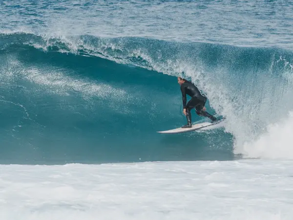 Advanced Surfer's Roadmap Advanced surfer in a barrelling wave.