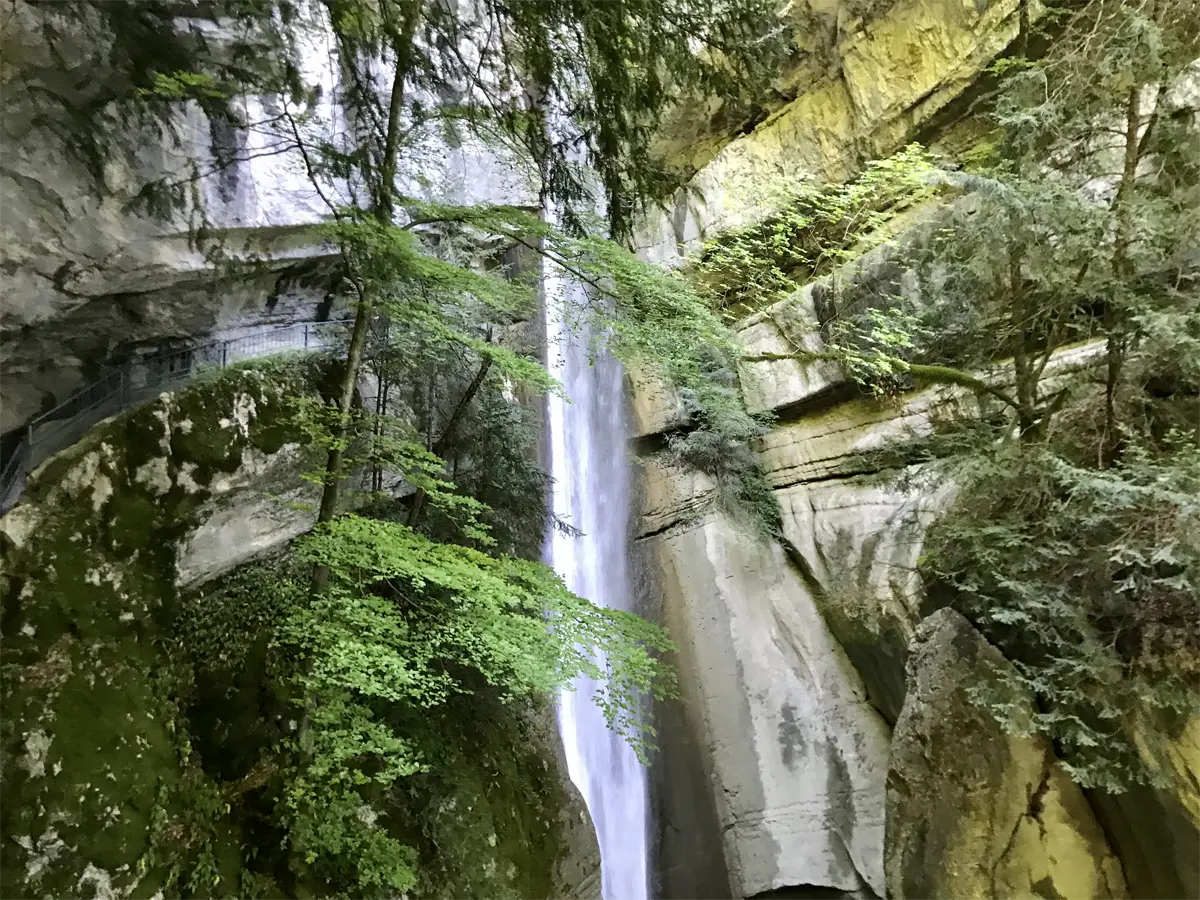 The Cascade d'Angon waterfall near Talloires, Annecy