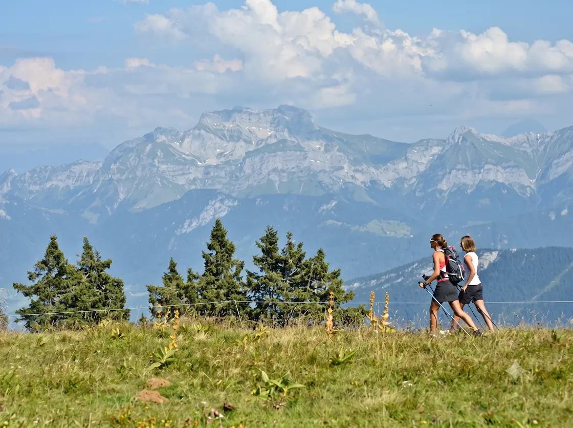 Panorama from the Crêt de Châtillon on the Semnoz plateau above Annecy