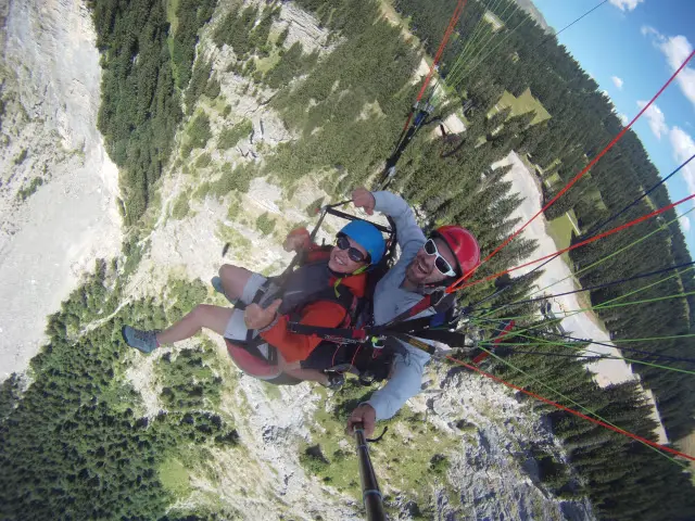 Tandem paragliding in Morzine