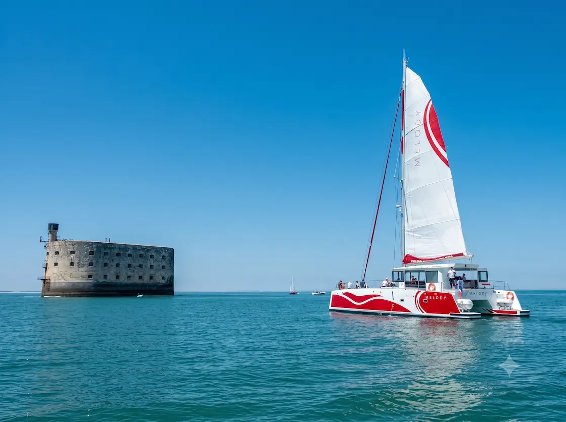 Sailing around Fort Boyard from La Rochelle, France