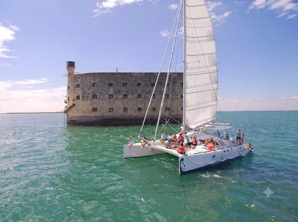 Catamaran sailing trip to Fort Boyard on the Île d'Oléron