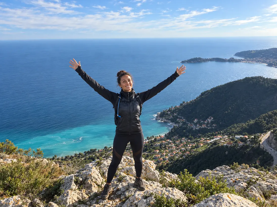 Alexandre winter hiking in the South of France