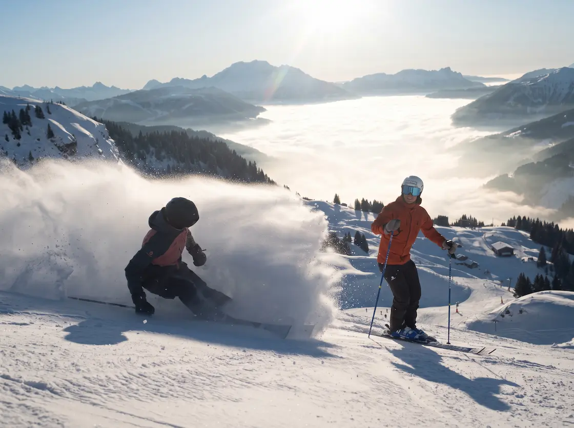 Skiing in Le Grand-Bornand in the Aravis, about an hour from Geneva airport
